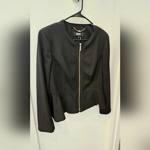 DKNY Women's Black Peplum Jacket, Size 10